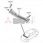 Nhựa máng nước dưới chân kính chắn gió xe Mitsubishi Attrage Mã sp: 7405A471, 7405A472